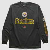 Pittsburgh Steelers NFL 2010s Long Sleeve T-shirt - Black T-shirts