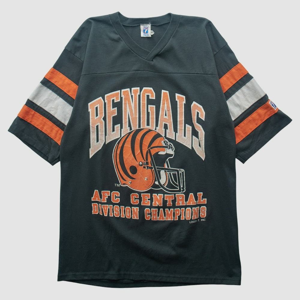 Cincinnati Bengals Logo 7 90s T-shirt - Black T-shirts