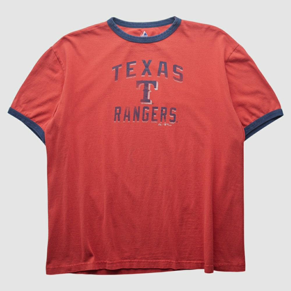 Texas Rangers Majestic 2009 T-shirt - Red - Vintage T-shirts