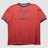 Texas Rangers Majestic 2009 T-shirt - Red - Vintage T-shirts