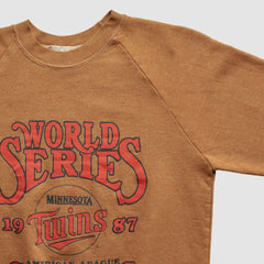Minnesota Twins Fun Fleece 1987 Pullover Sweatshirt - Brown - XXVintage Pullover