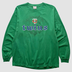 Minnesota Twins Genuine Merchandise 2000s Long Sleeve T-shirt - Green - Vintage T-shirts