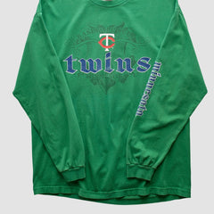Minnesota Twins Genuine Merchandise 2000s Long Sleeve T-shirt - Green - Vintage T-shirts