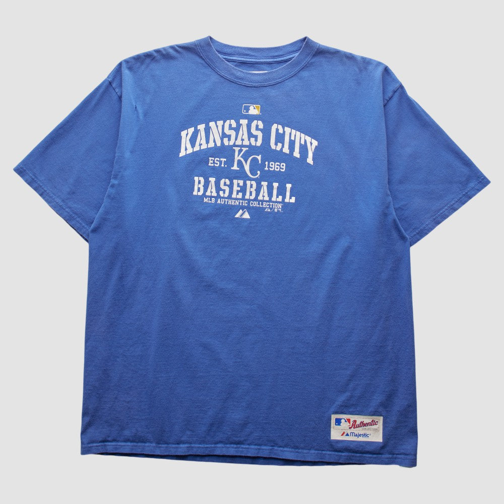 Kansas City Royals Majestic 2000s T-shirt - Blue - 2XVintage T-shirts