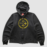 Pittsburgh Steelers NFL 2000s Hooded Full Zip Sweatshirt - Black Sweatshirts