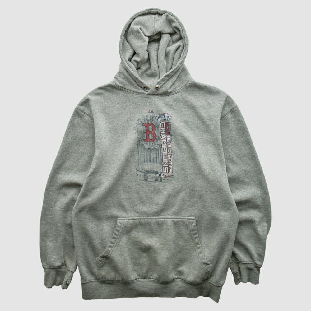 Boston Red Sox 2013 Hooded Pullover Sweatshirt - Heather Gray - XVintage Pullover