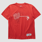 Washington Nationals Majestic 2000s T-shirt - Red - Vintage T-shirts