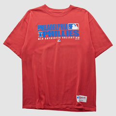 Philadelphia Phillies Majestic 2000s T-shirt - Red - Vintage T-shirts