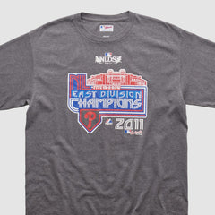Philadelphia Phillies Majestic 2011 T-shirt - Heather Gray - Vintage T-shirts