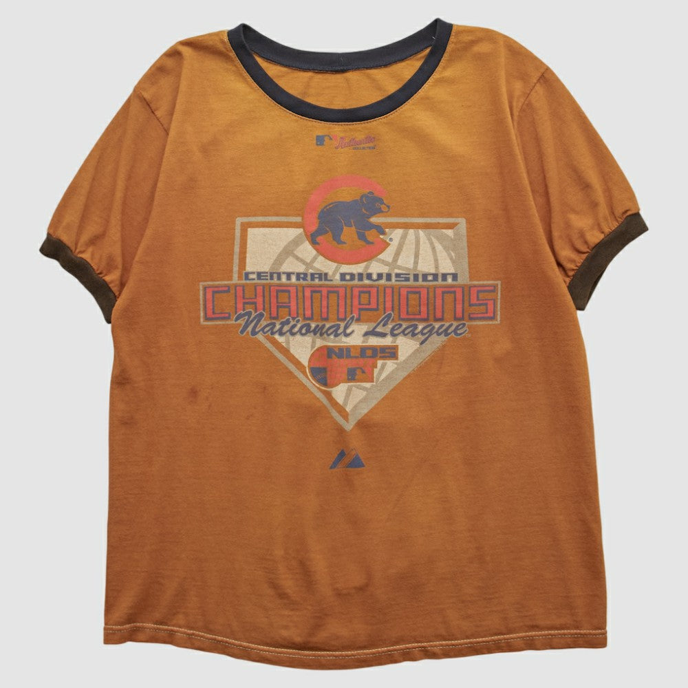 Chicago Cubs Majestic 2005 T-shirt - Orange - Vintage T-shirts