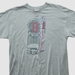 Boston Red Sox Majestic 2012 T-shirt - Heather Gray - Vintage T-shirts