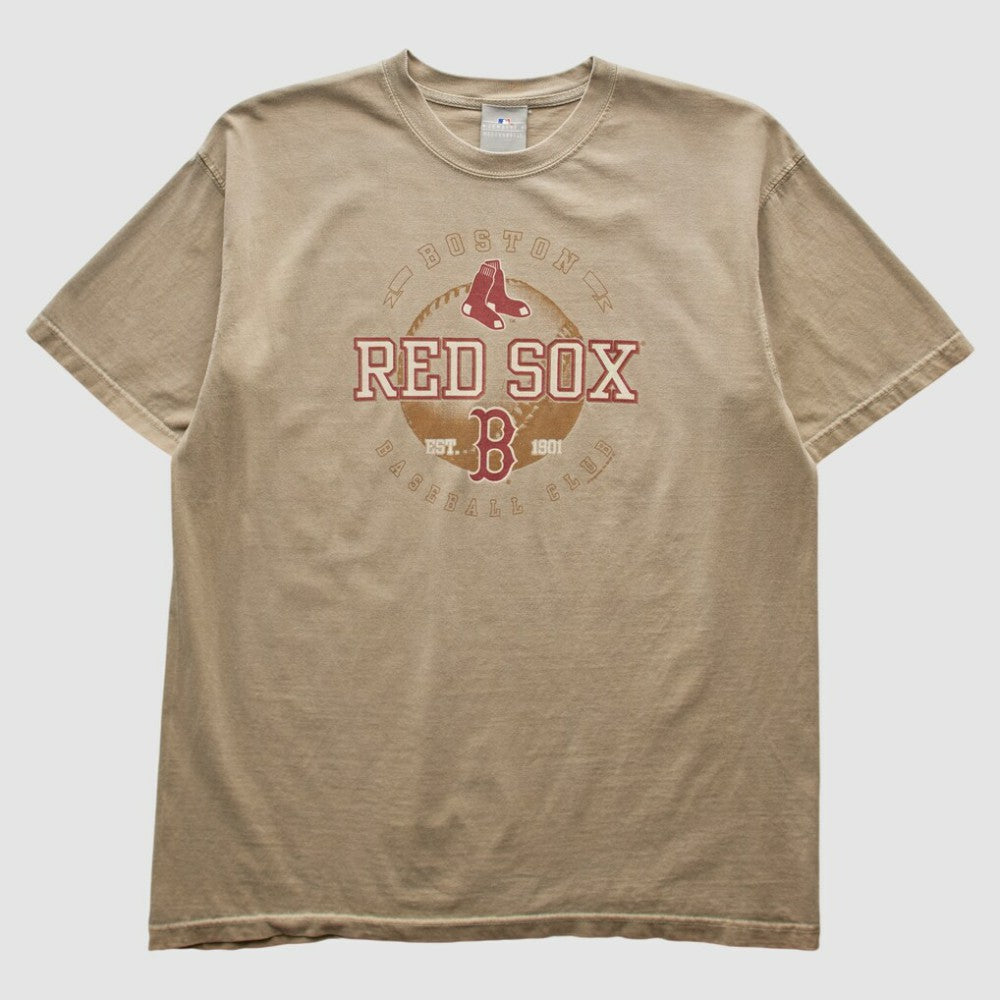 Boston Red Sox Genuine Merchandise 2000s T-shirt - Tan - Vintage T-shirts