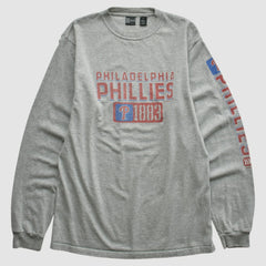 Philadelphia Phillies Gear For Sports 2000s Long Sleeve T-shirt - Heather Gray - Vintage T-shirts