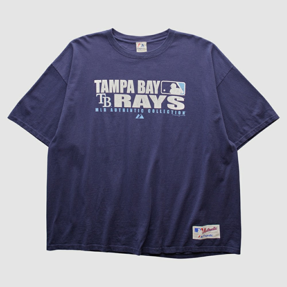 Tampa Bay Rays Majestic 2000s T-shirt - Navy - 3XVintage T-shirts