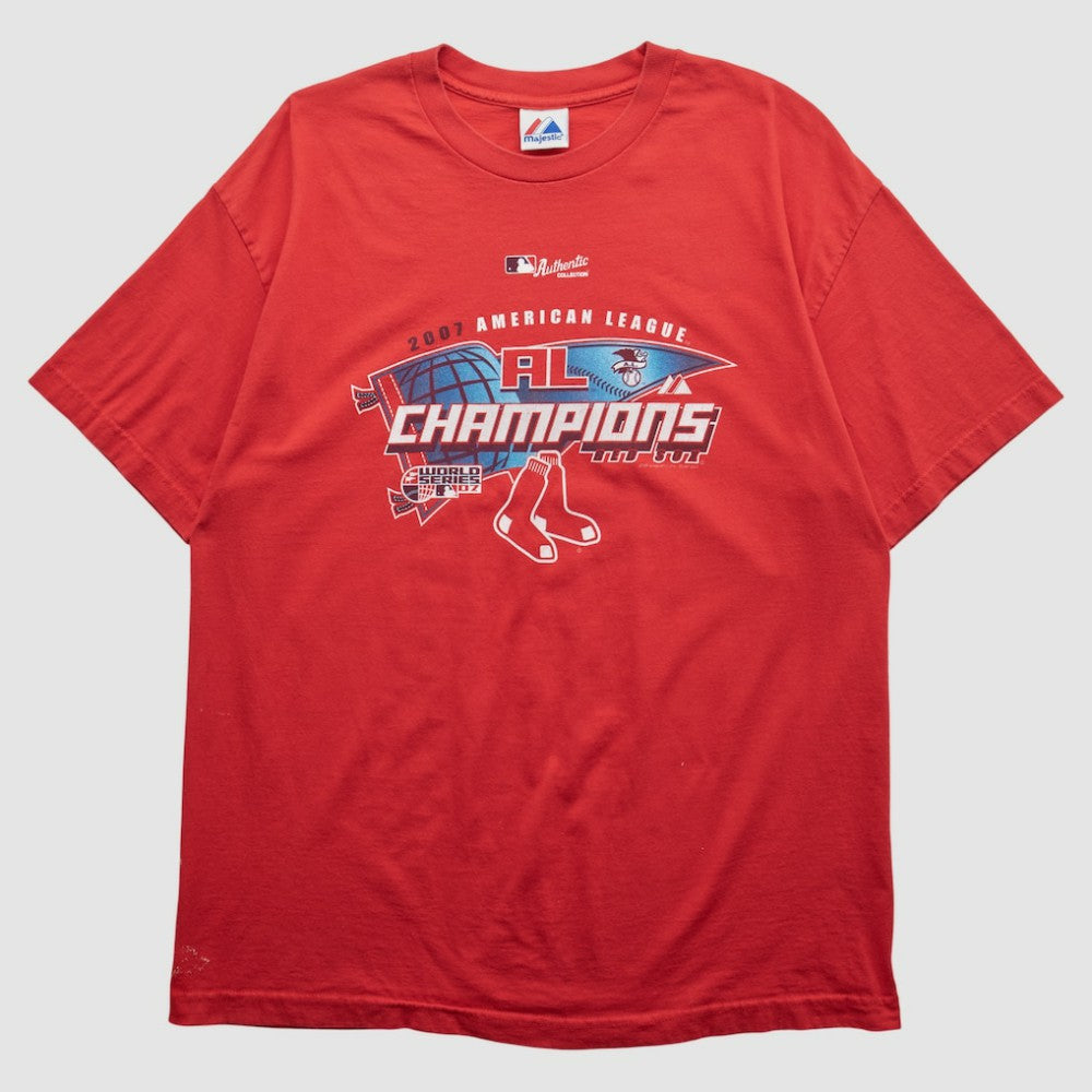 Boston Red Sox Majestic 2007 T-shirt - Red - Vintage T-shirts