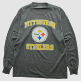 Pittsburgh Steelers 2000s Long Sleeve T-shirt - Dark Heather Gray T-shirts