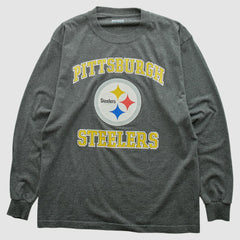 Pittsburgh Steelers 2000s Long Sleeve T-shirt - Dark Heather Gray T-shirts