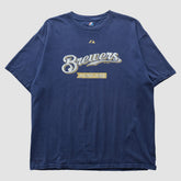Milwaukee Brewers Majestic 2010 T-shirt - Navy - XVintage T-shirts