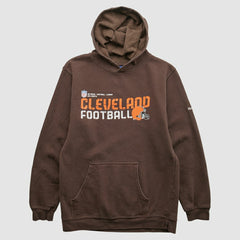 Cleveland Browns Reebok 2000s Hooded Pullover Sweatshirt - Brown Pullover
