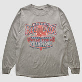 Boston Red Sox 2013 Long Sleeve T-shirt - Heather Gray - Vintage T-shirts