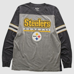 Pittsburgh Steelers NFL 2010s Long Sleeve T-shirt - Heather Gray T-shirts