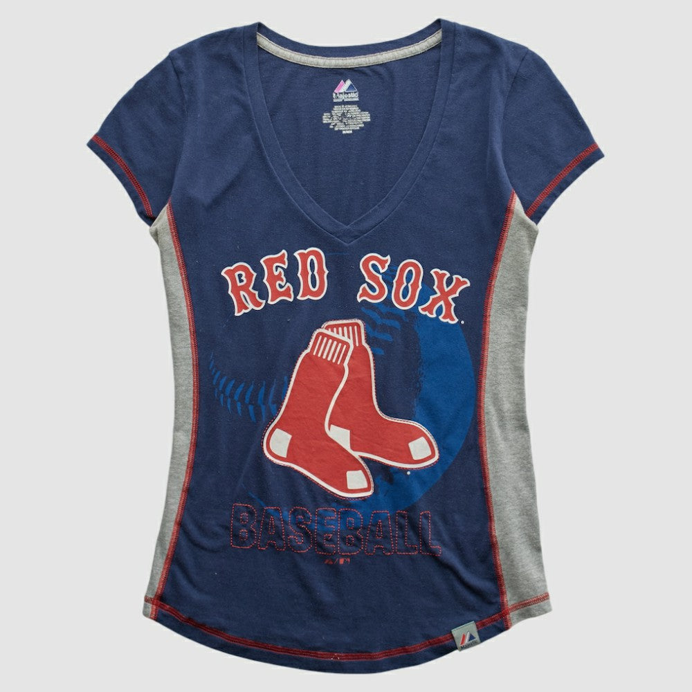 Boston Red Sox Majestic 2010s T-shirt - Navy - Vintage T-shirts