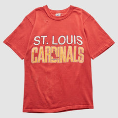 St. Louis Cardinals Logo 7 90s T-shirt - Red - Vintage T-shirts