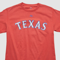Texas Rangers Majestic 2000s T-shirt - Red - Vintage T-shirts