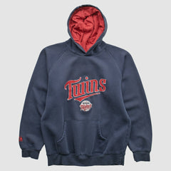 Minnesota Twins Majestic 2000s Hooded Pullover Sweatshirt - Navy - XXVintage Pullover