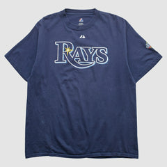 Tampa Bay Rays Majestic 2008 T-shirt - Navy - Vintage T-shirts