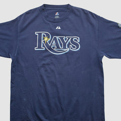 Tampa Bay Rays Majestic 2008 T-shirt - Navy - Vintage T-shirts