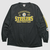 Pittsburgh Steelers NFL 2000s Long Sleeve T-shirt - Black T-shirts
