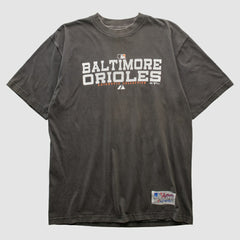 Baltimore Orioles Majestic 2000s T-shirt - Charcoal - Vintage T-shirts