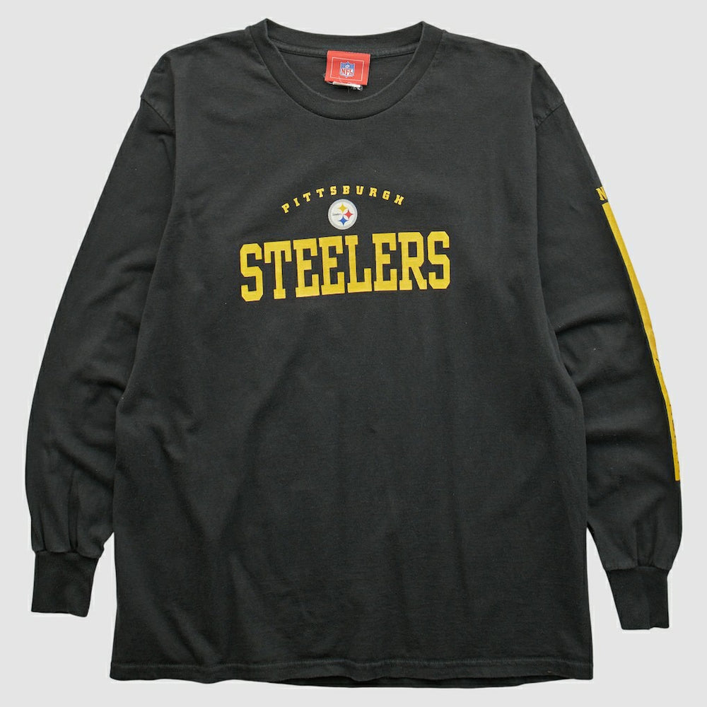 Pittsburgh Steelers NFL 2000s Long Sleeve T-shirt - Black T-shirts