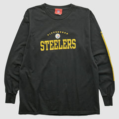 Pittsburgh Steelers NFL 2000s Long Sleeve T-shirt - Black T-shirts
