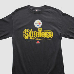 Pittsburgh Steelers NFL 2010s Long Sleeve T-shirt - Black T-shirts