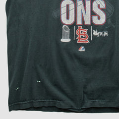St. Louis Cardinals 2011 Long Sleeve T-shirt - Charcoal - Vintage T-shirts