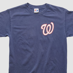 Washington Nationals Majestic 2010s T-shirt - Navy - XVintage T-shirts