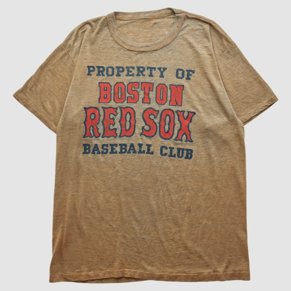Boston Red Sox 80s T-shirt - Tan - Vintage T-shirts