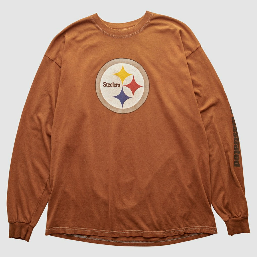 Pittsburgh Steelers Gildan 2000s Long Sleeve T-shirt - Brown T-shirts