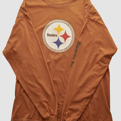 Pittsburgh Steelers Gildan 2000s Long Sleeve T-shirt - Brown T-shirts