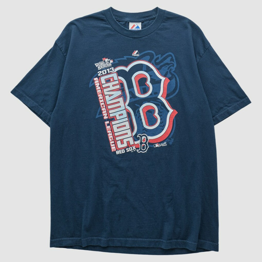 Boston Red Sox Majestic 2013 T-shirt - Navy - Vintage T-shirts