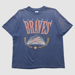 Atlanta Braves Hanes 90s T-shirt - Navy - Vintage T-shirts