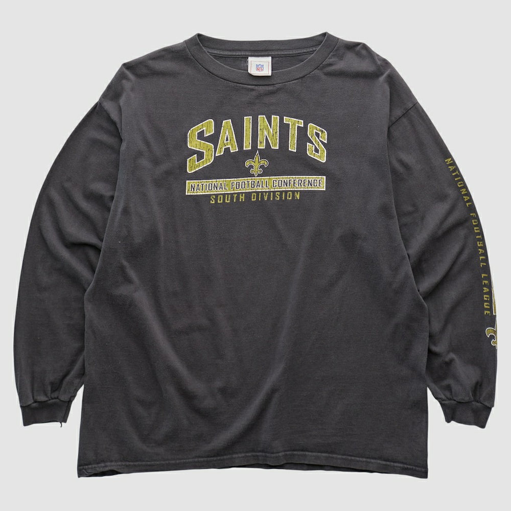 New Orleans Saints NFL 2000s Long Sleeve T-shirt - Charcoal T-shirts