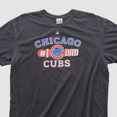 Chicago Cubs Majestic 2010s T-shirt - Black - Vintage T-shirts