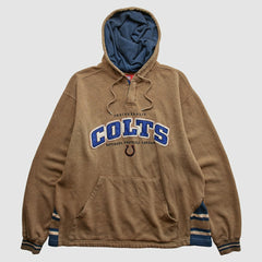 Indianapolis Colts NFL 2000s Hooded Pullover Sweatshirt - Tan Pullover
