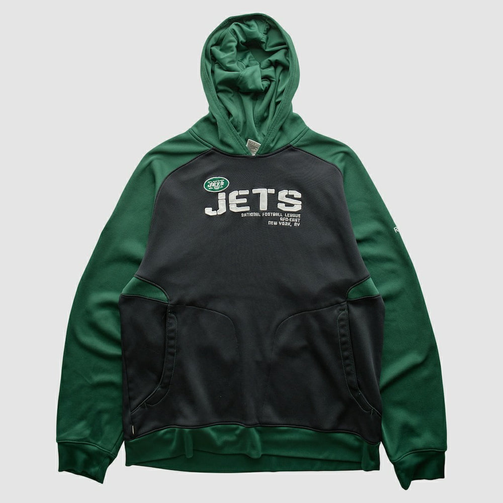 New York Jets Reebok 2010s Hooded Pullover Sweatshirt - Black Pullover