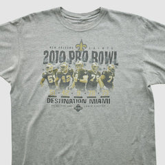 New Orleans Saints Reebok 2010 T-shirt - Heather Gray T-shirts