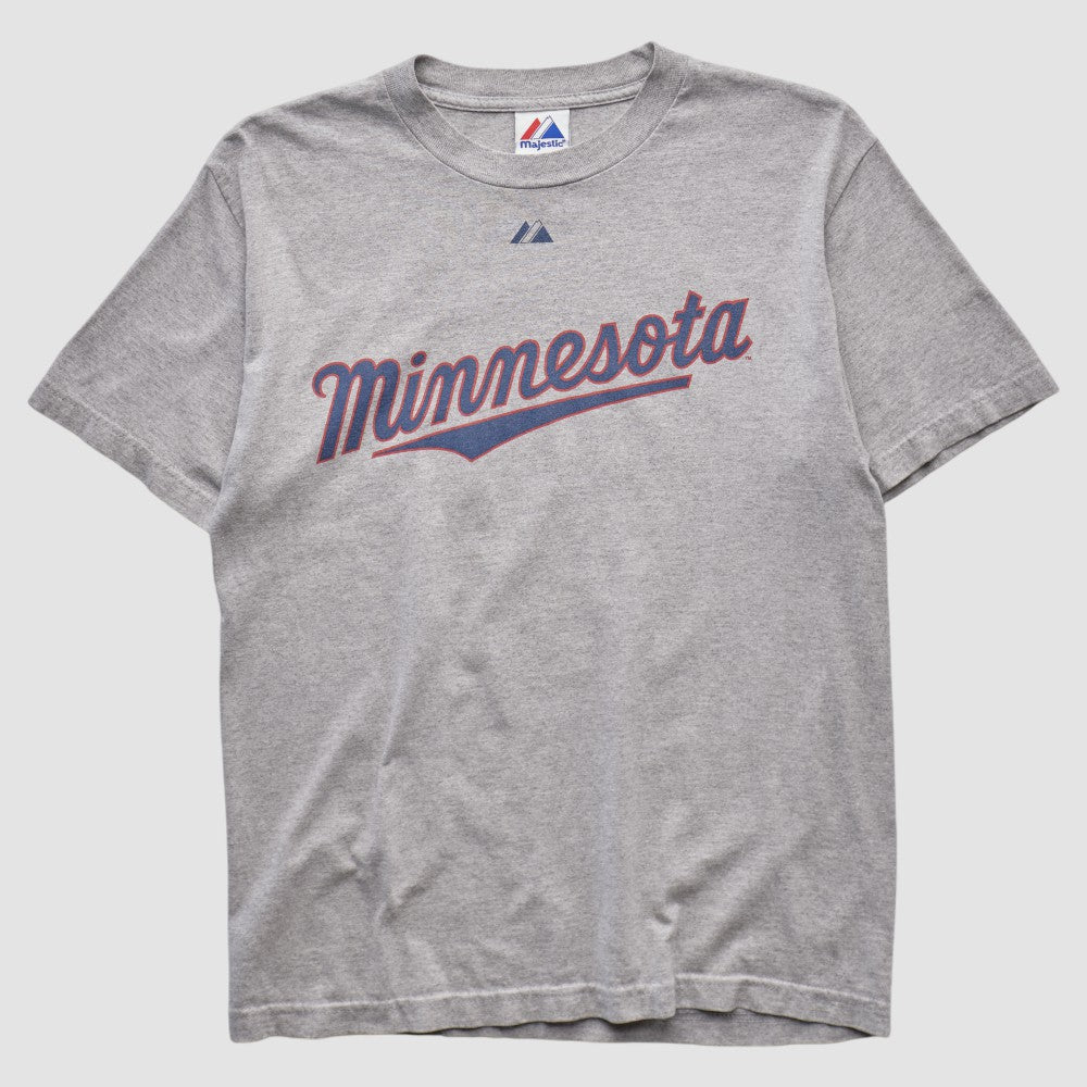 Minnesota Twins Majestic 2010 T-shirt - Heather Gray - XVintage T-shirts