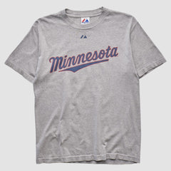 Minnesota Twins Majestic 2010 T-shirt - Heather Gray - XVintage T-shirts